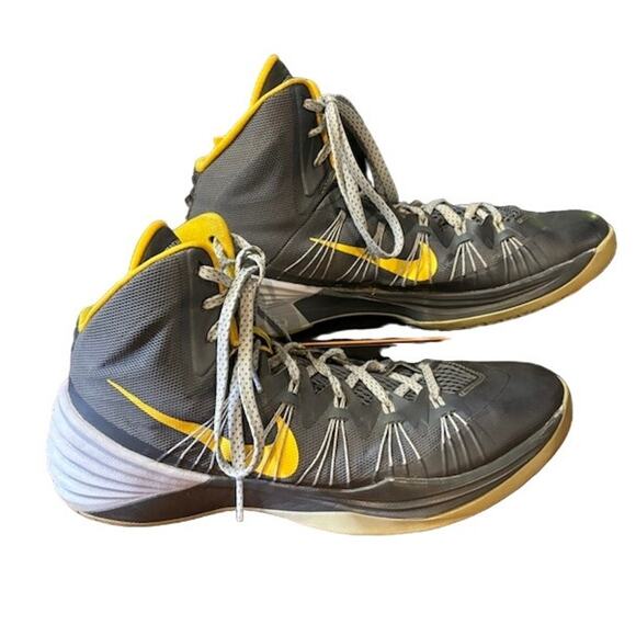Nike Hyperdunk sneakers Armory Slate 2013 gray and yellow high top basketball - Picture 2 of 7